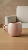 Hand-Thrown Soft Blush Ceramic Mug
